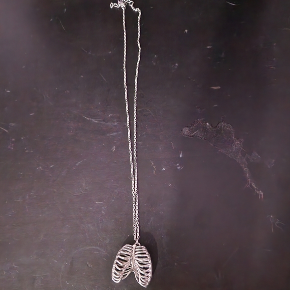 Silver Rib Cage Necklace - Picture 4 of 4
